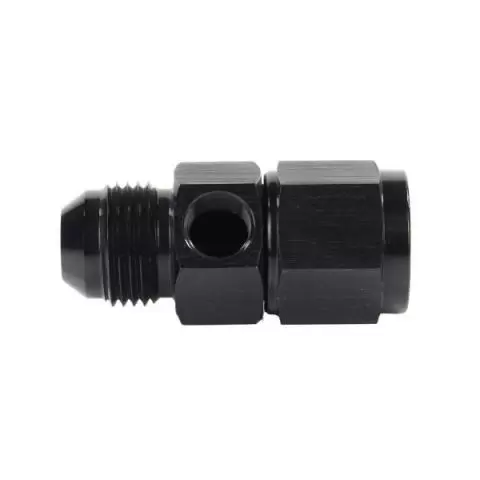 6AN Male to 3/8 NPT Male Union Adapter Fitting with 1/8 NPT Port